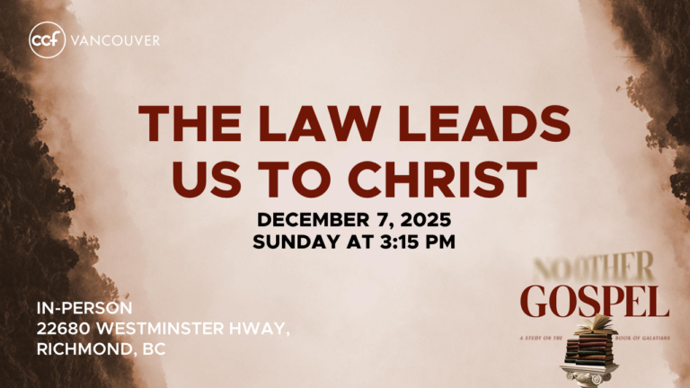 The Law leads us to Christ