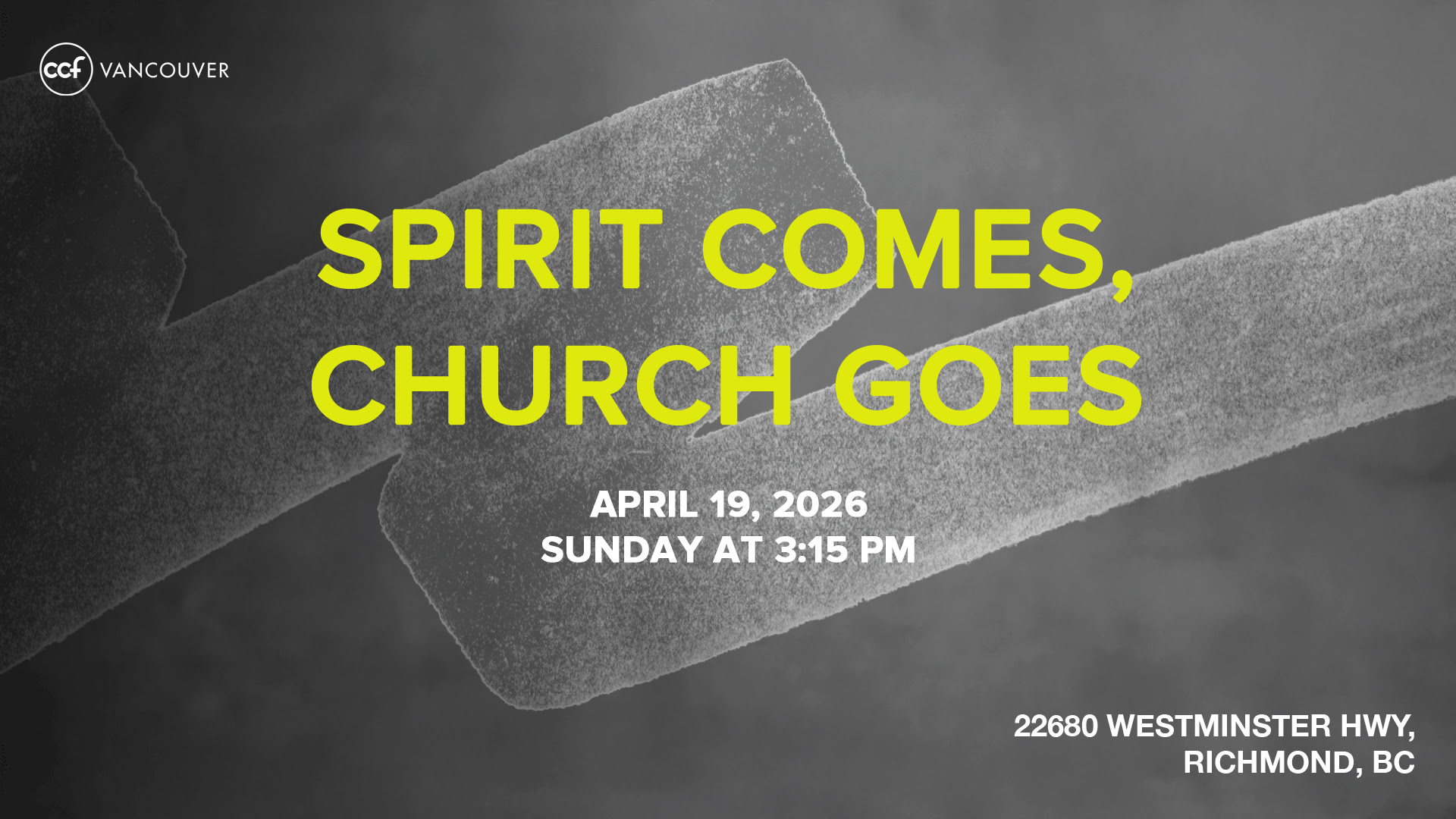 Spirit Comes, Church Goes