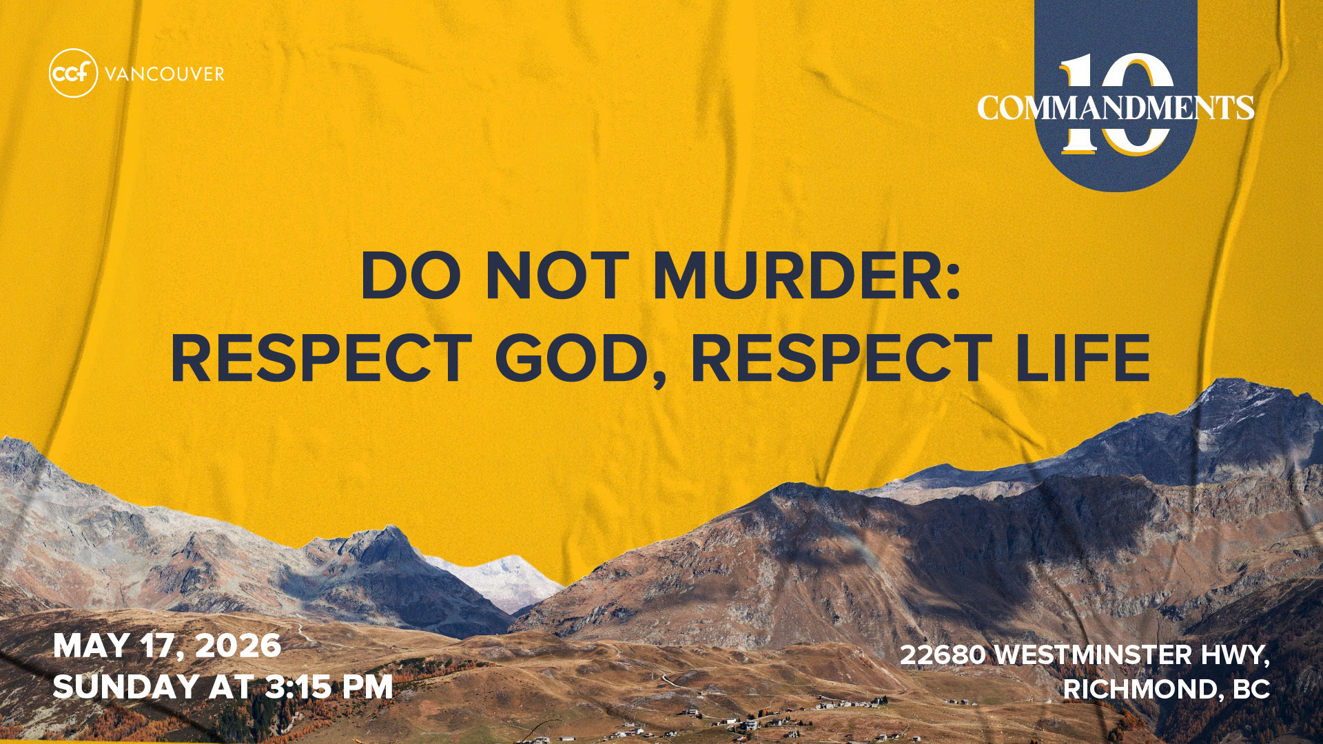Do Not Murder: Respect God, Respect Life