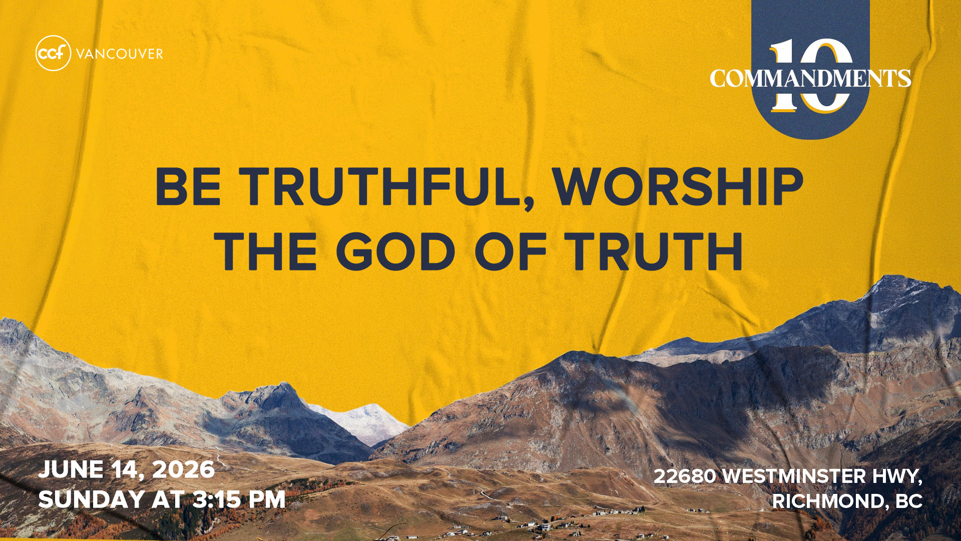 Be Truthful: Worship the God of Truth